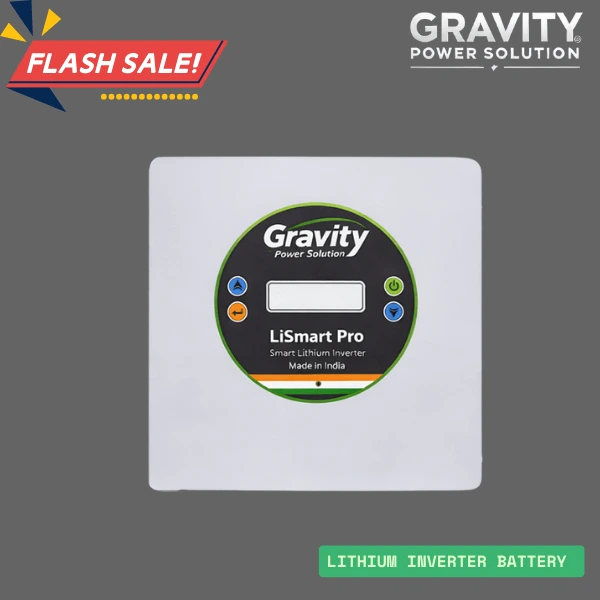 Gravity LiSmart Pro smart lithium inverter battery manufactured by Gravity Power Solution in India